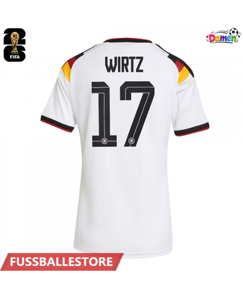 Günstige Deutschland Florian Wirtz #17 Heimtrikot Damen WM 2026 Kurzarm